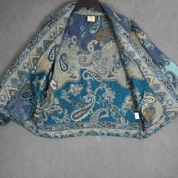 ATELIER LILA Jacket Multicolour Cardicoat 100% Wool Vintage Hippy Y2K Small/Med? - Picture 8 of 16